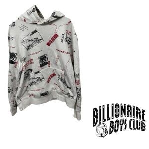 Billionaire Boys Club White and Black Graphic Hoodie